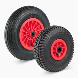 Roues à pneumatique gonflable – Jantes de roues en plastique.