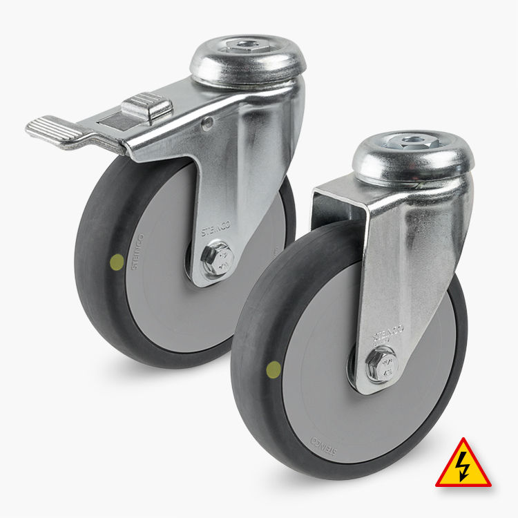 Steinco – Roulettes pivotantes pour appareils, conductible